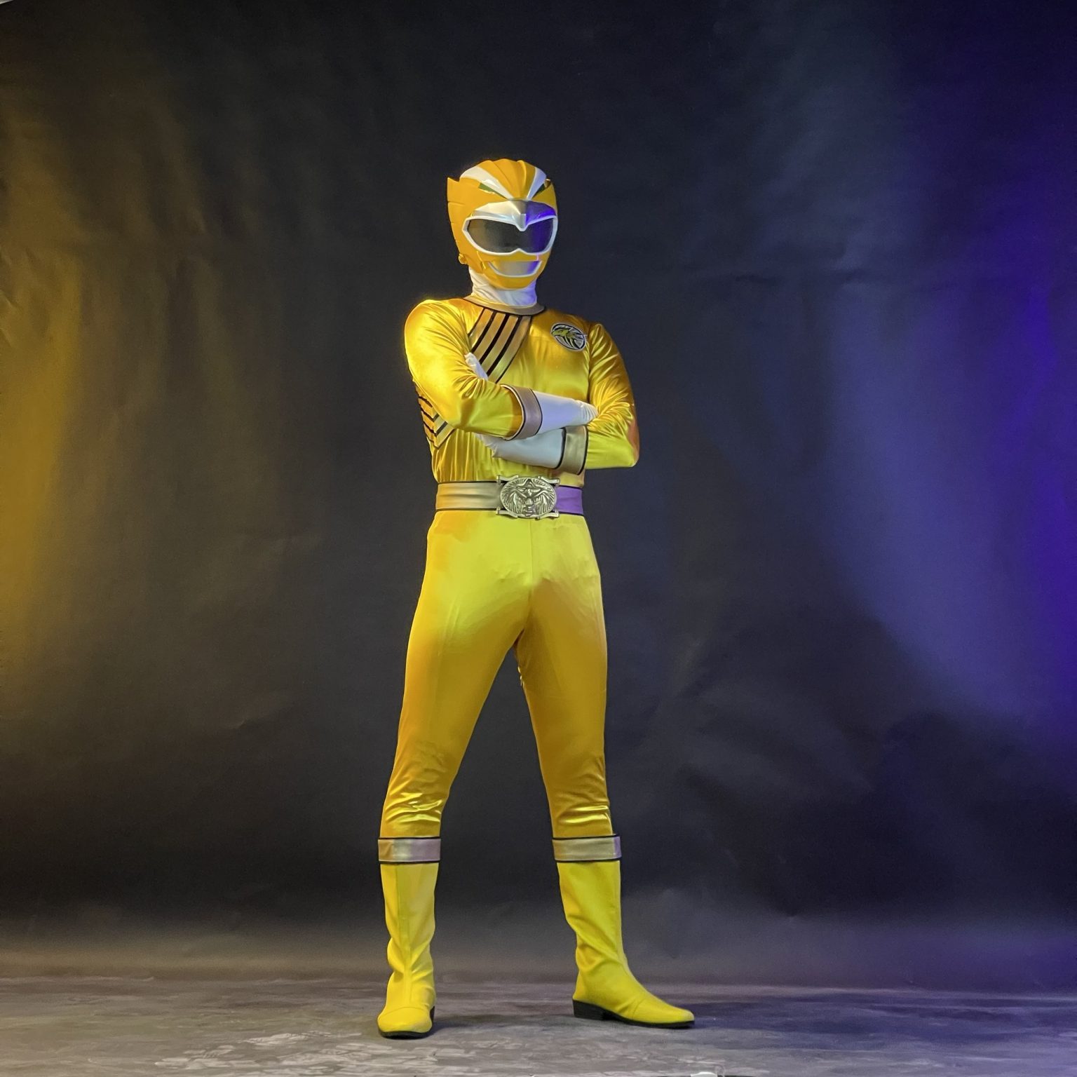 Gao Yellow / Wild Force Yellow Ranger Shiny Gold Cosplay Costume ...